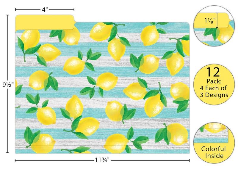 Teacher Created Resources Lemon Zest File Folders (TCR8542) - Image 3